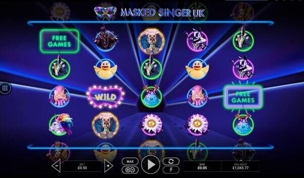 masked singer uk slot game